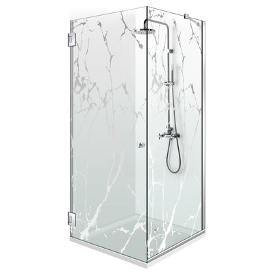 Cabine de douche avec porte battante #Clair