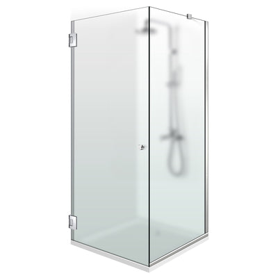 Cabine de douche avec porte battante #Dépoli