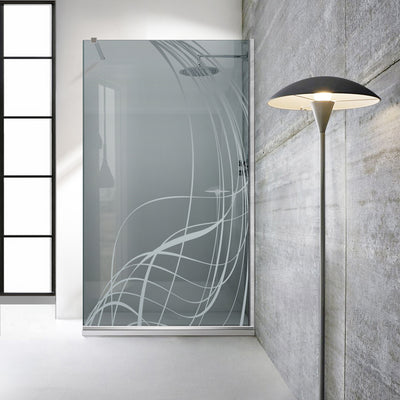Paravan dus Walk-in, Perete dus  Inox, #Gri #Szürke