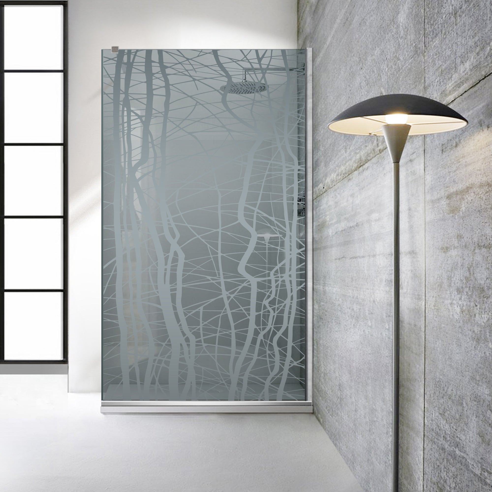 Paravan dus Walk-in, Perete dus  Inox, #Gri #Szürke