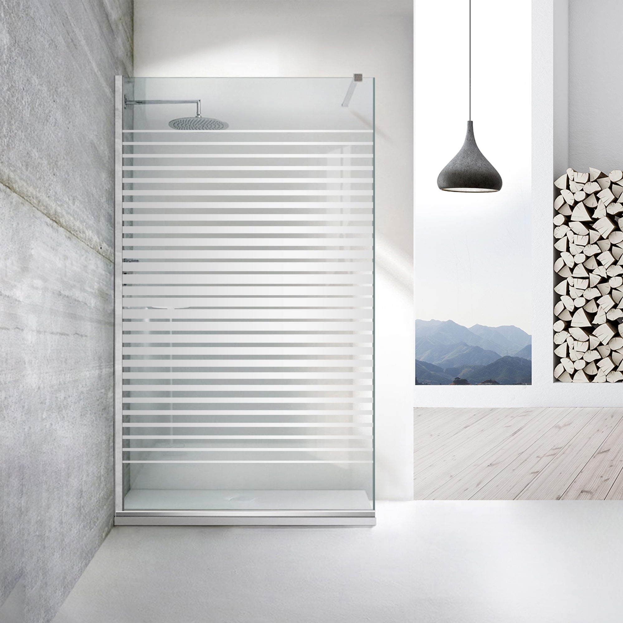 Paravan dus Walk-in, Perete dus  Inox, #Clara #Víztiszta